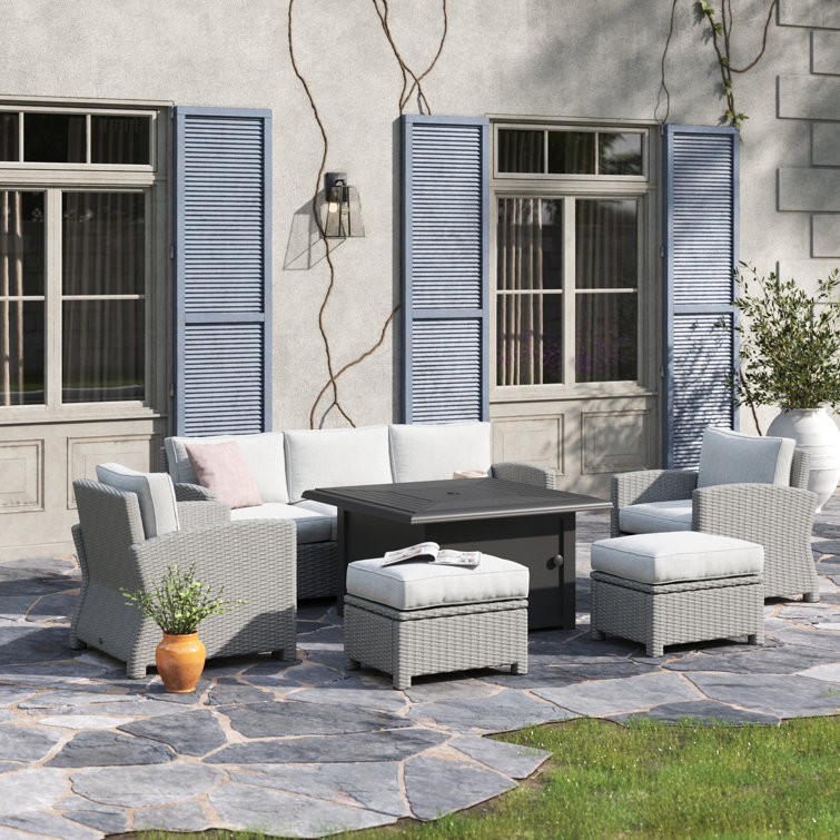 Lawson 7 Person Outdoor Seating Group with Cushions